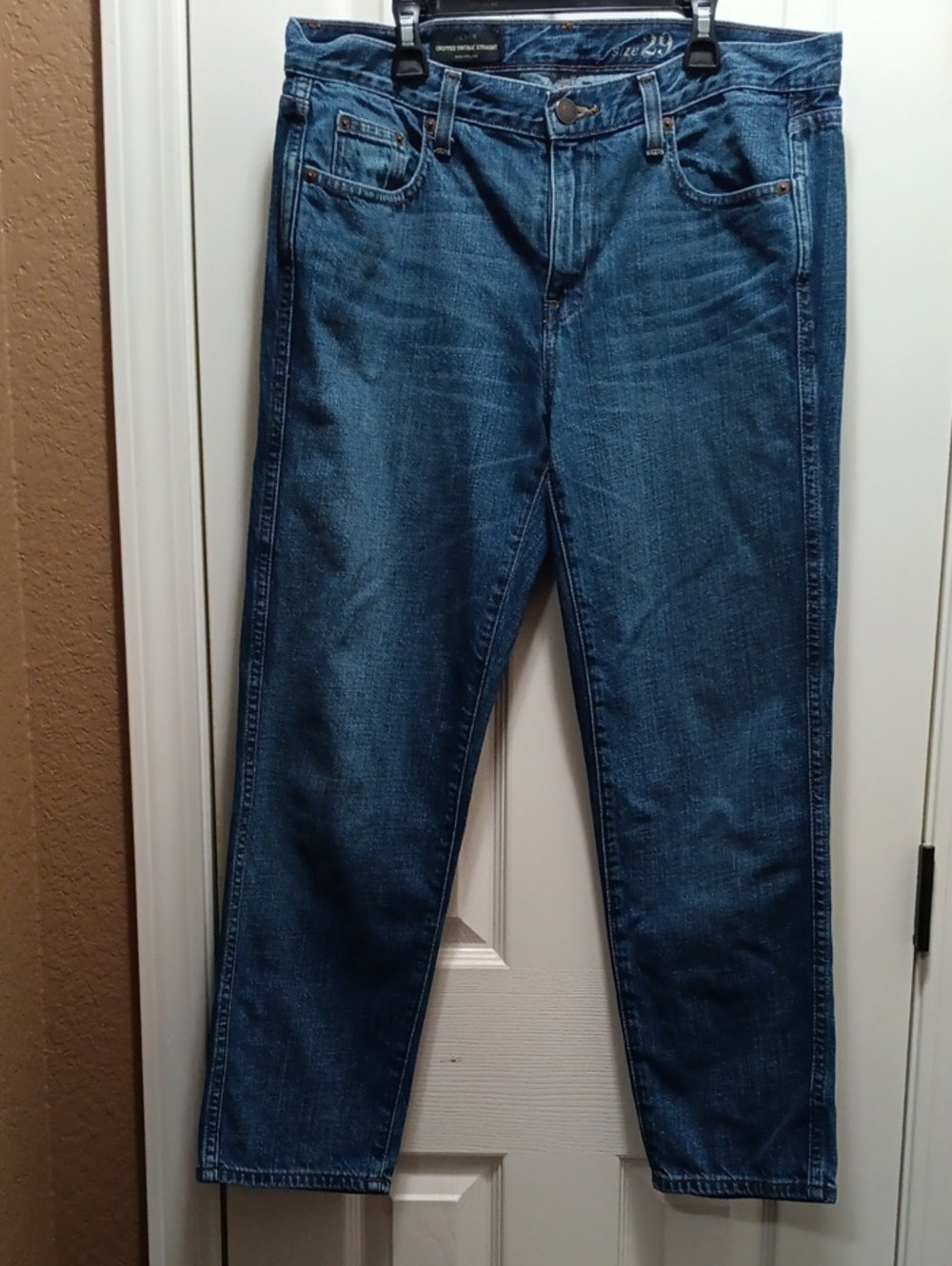 J. Crew Women's Straight-Leg Jeans in Dark Blue Wash